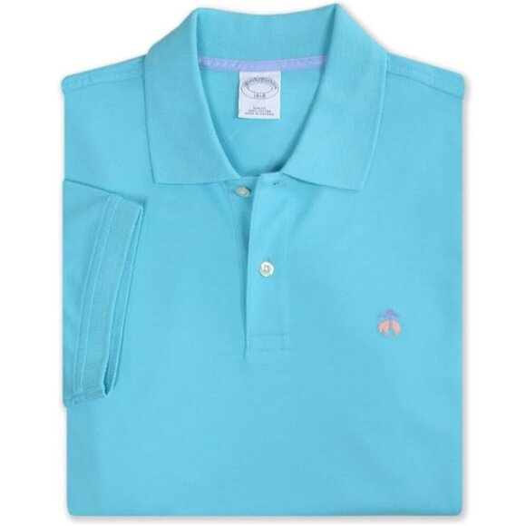 Brooks Brothers Other - Brooks Brothers Men's Slim Fit Aqua Mesh Pique Cotton Short Sleeve Polo Shirt